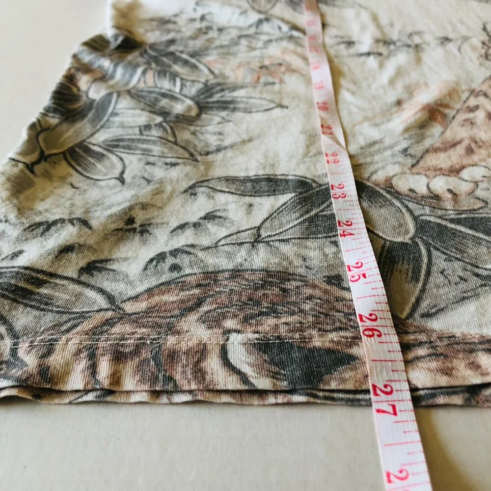 ALLSAINTS Chokai SS Crew Neck T-Shirt Oversized Fit Tiger Print Mens S Portugal - Picture 12 of 12